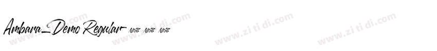 Ambara_Demo Regular字体转换
